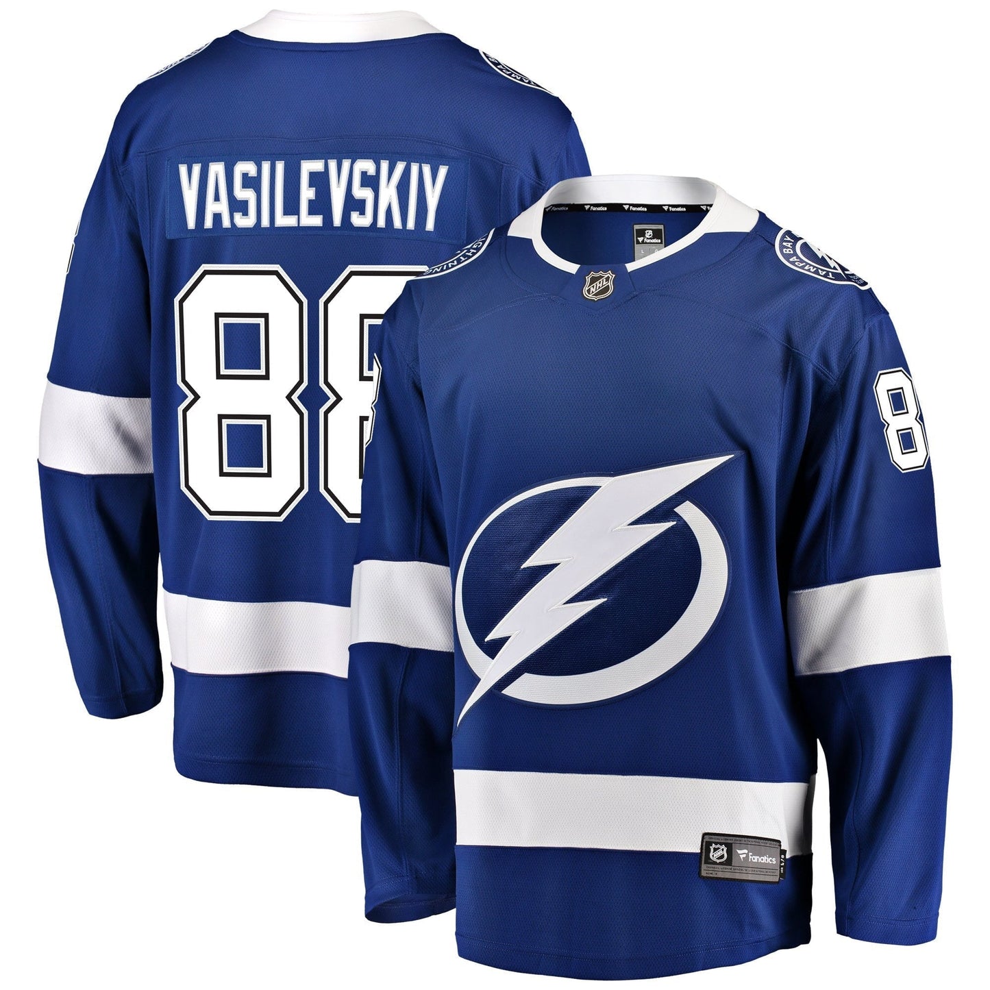 Men's Fanatics Branded Andrei Vasilevskiy Blue Tampa Bay Lightning Home Premier Breakaway Player Jersey