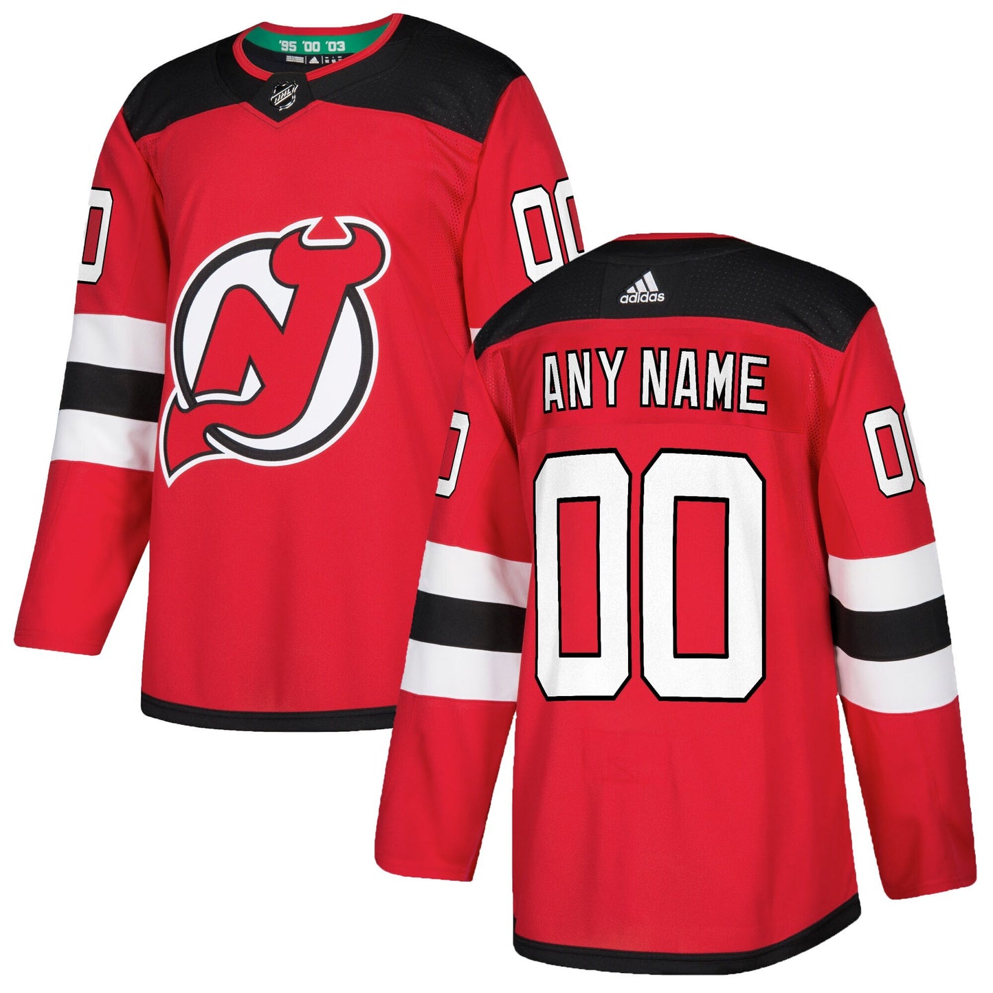 New Jersey Devils adidas Authentic Custom Jersey - Red
