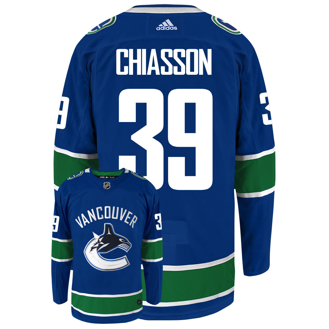 Alex Chiasson Vancouver Canucks Adidas Primegreen Authentic NHL Hockey Jersey