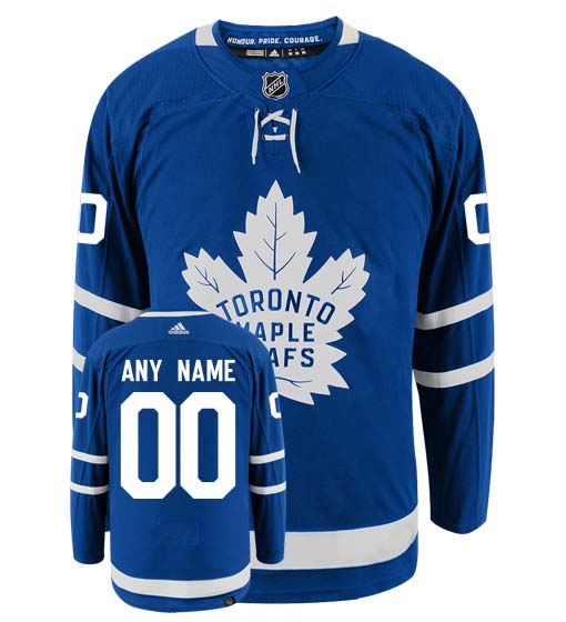 Customizable Toronto Maple Leafs Adidas Primegreen Authentic NHL Hockey Jersey