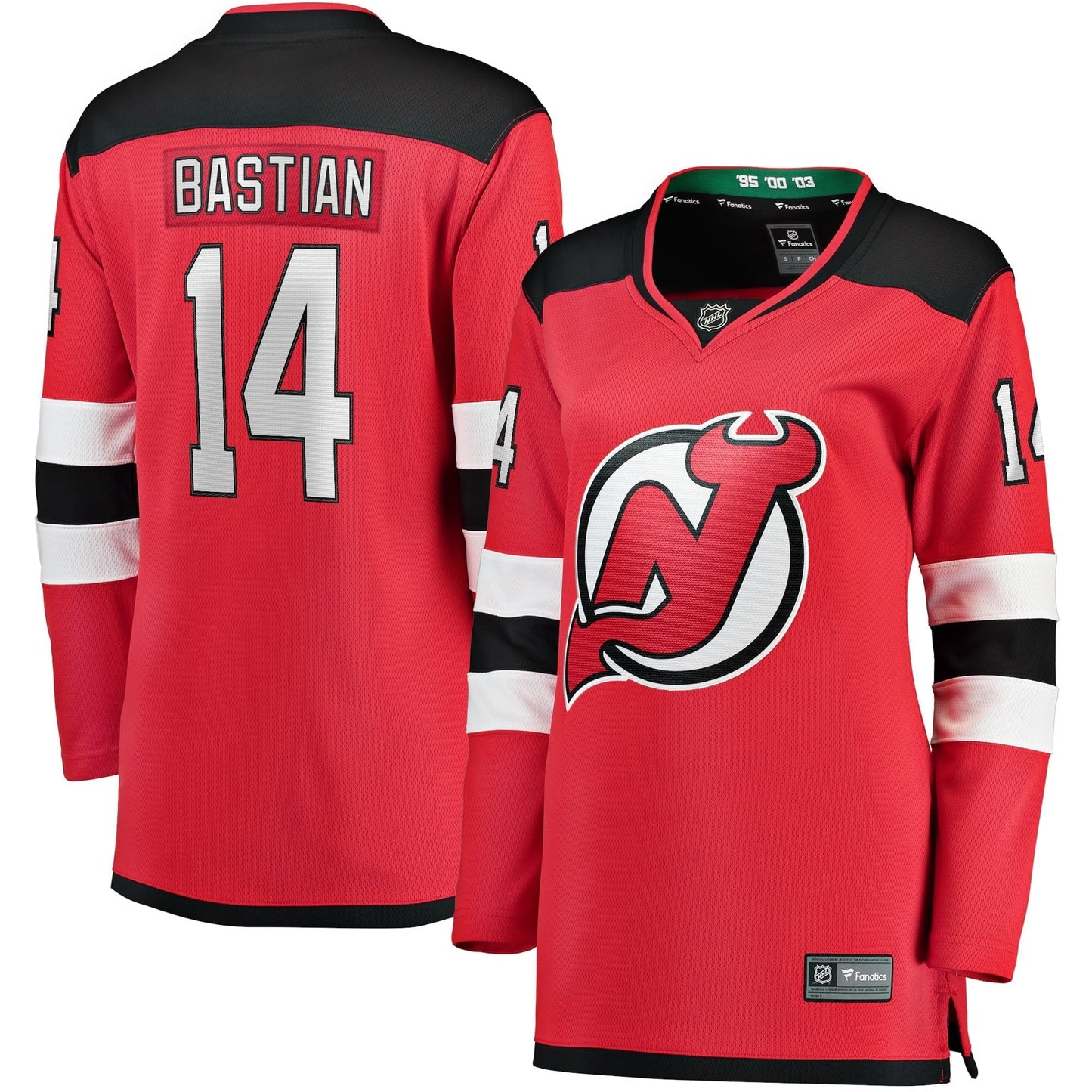 Women's Fanatics Branded Nathan Bastian Red New Jersey Devils Home Team Breakaway Player Jersey