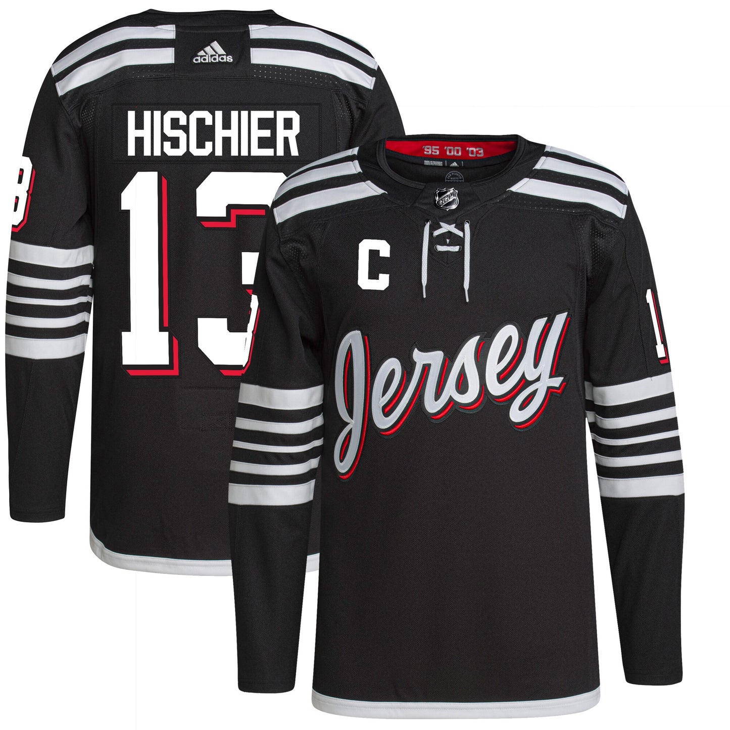 Nico Hischier New Jersey Devils adidas Alternate Primegreen Authentic Pro Player Jersey - Black