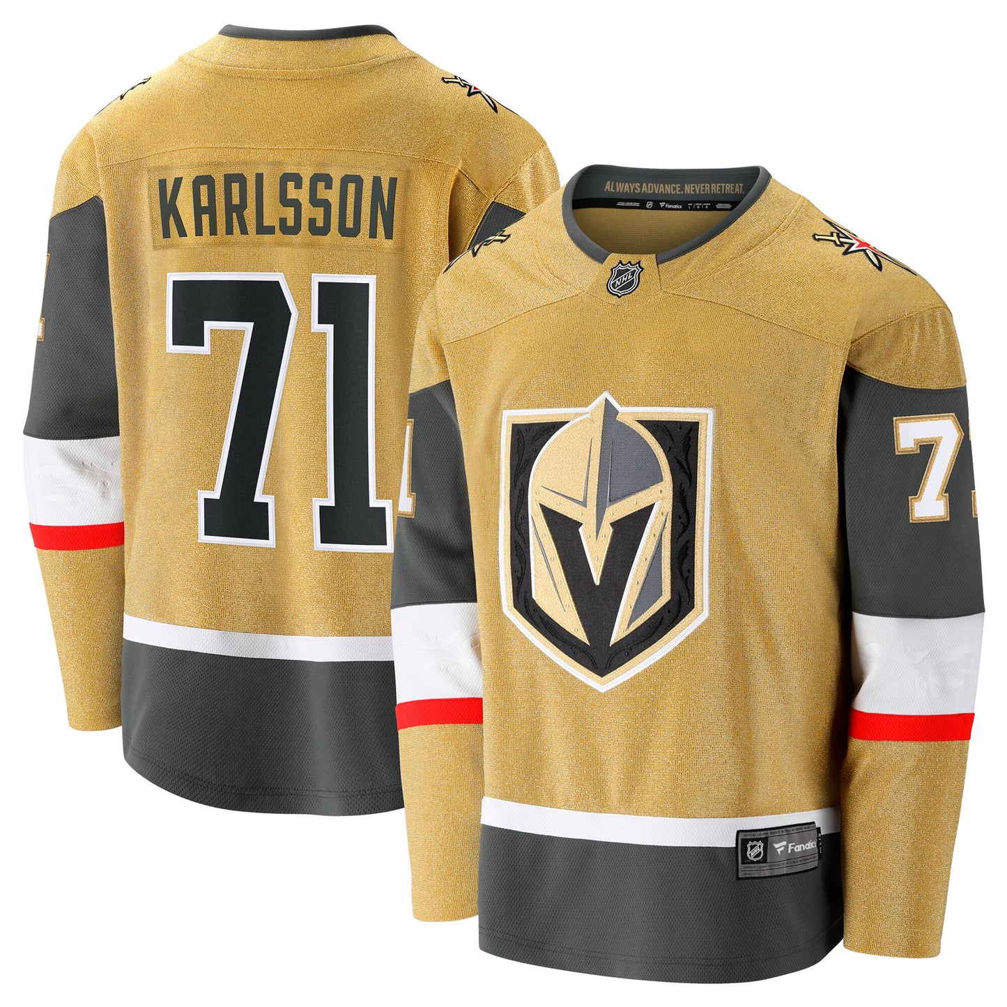 William Karlsson Vegas Golden Knights Fanatics Branded 2020/21 Home Premier Breakaway Player Jersey - Gold