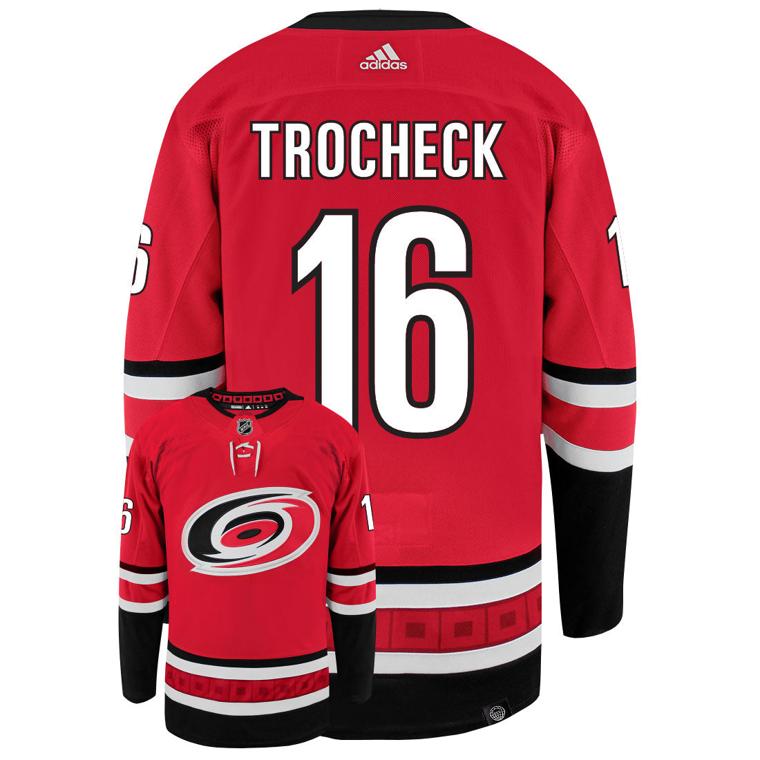Vincent Trocheck Carolina Hurricanes Adidas Primegreen Authentic NHL Hockey Jersey