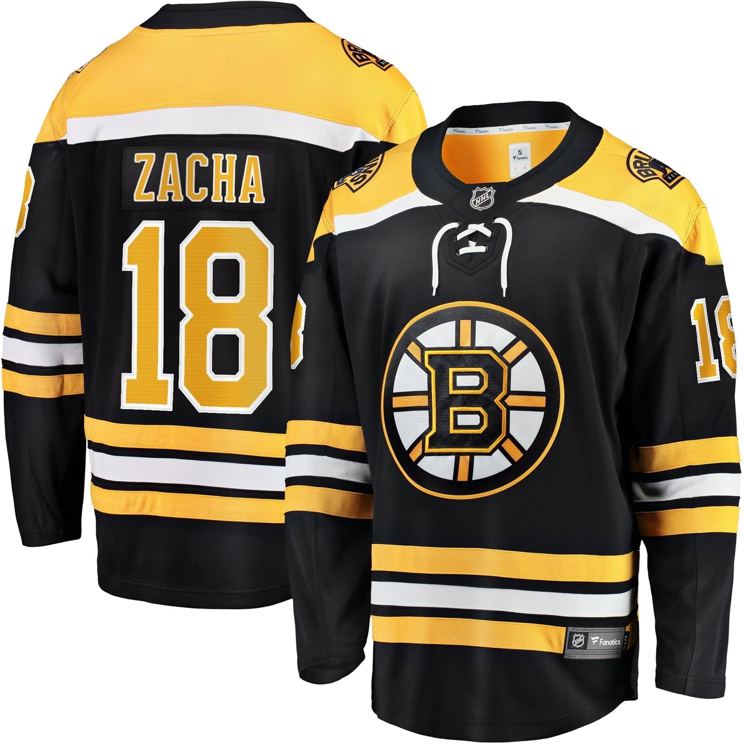 Men's Fanatics Branded Pavel Zacha Black Boston Bruins Home Breakaway Player Jersey