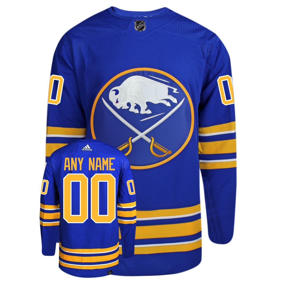 Customizable Buffalo Sabres Adidas Primegreen Authentic NHL Hockey Jersey