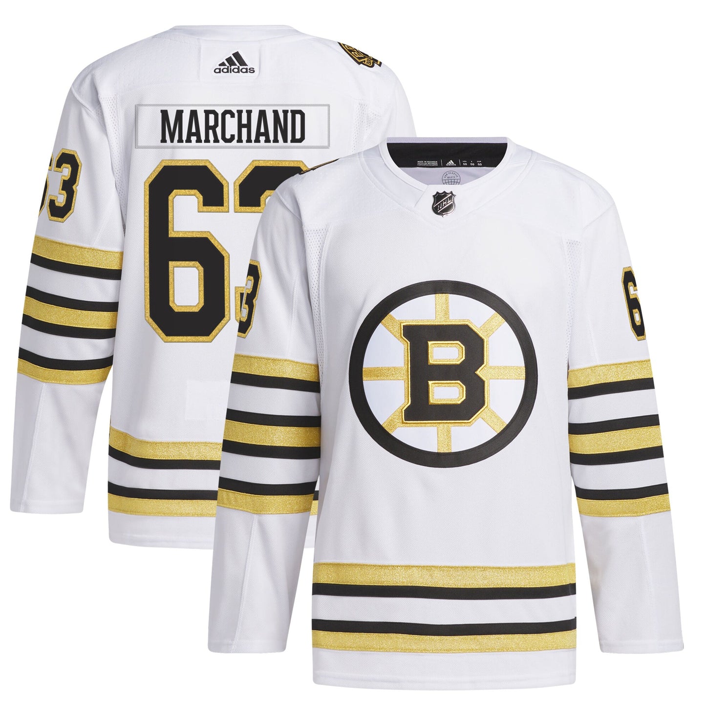 Brad Marchand Boston Bruins adidas  Primegreen Authentic Pro Player Jersey - White